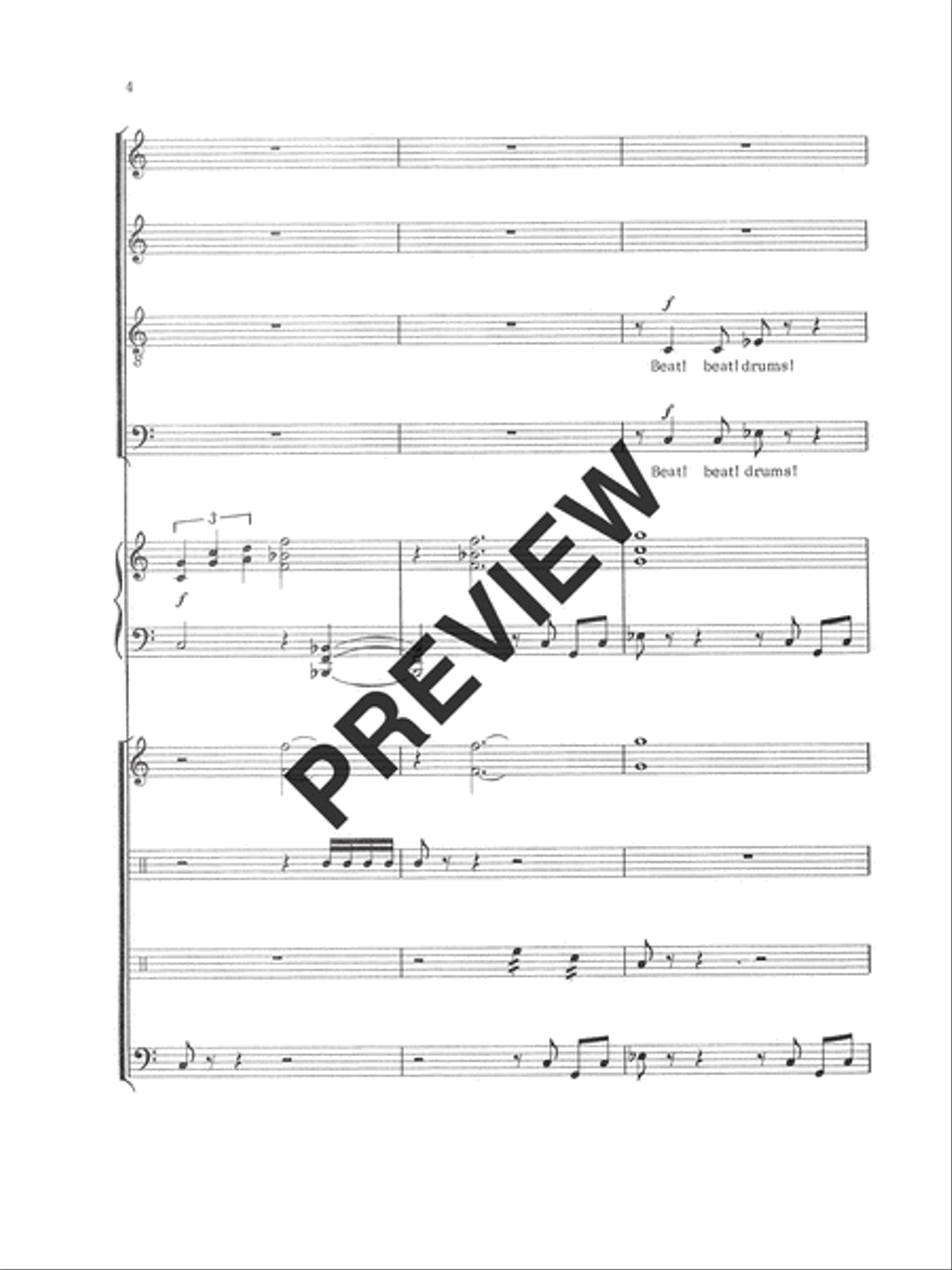 Beat! Beat! Drums! (Full Score) Choir scores gallery preview page 5