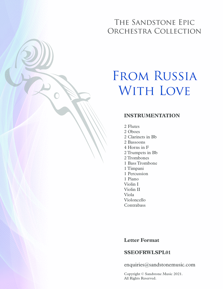 From Russia With Love Full Orchestra scores gallery preview page 1