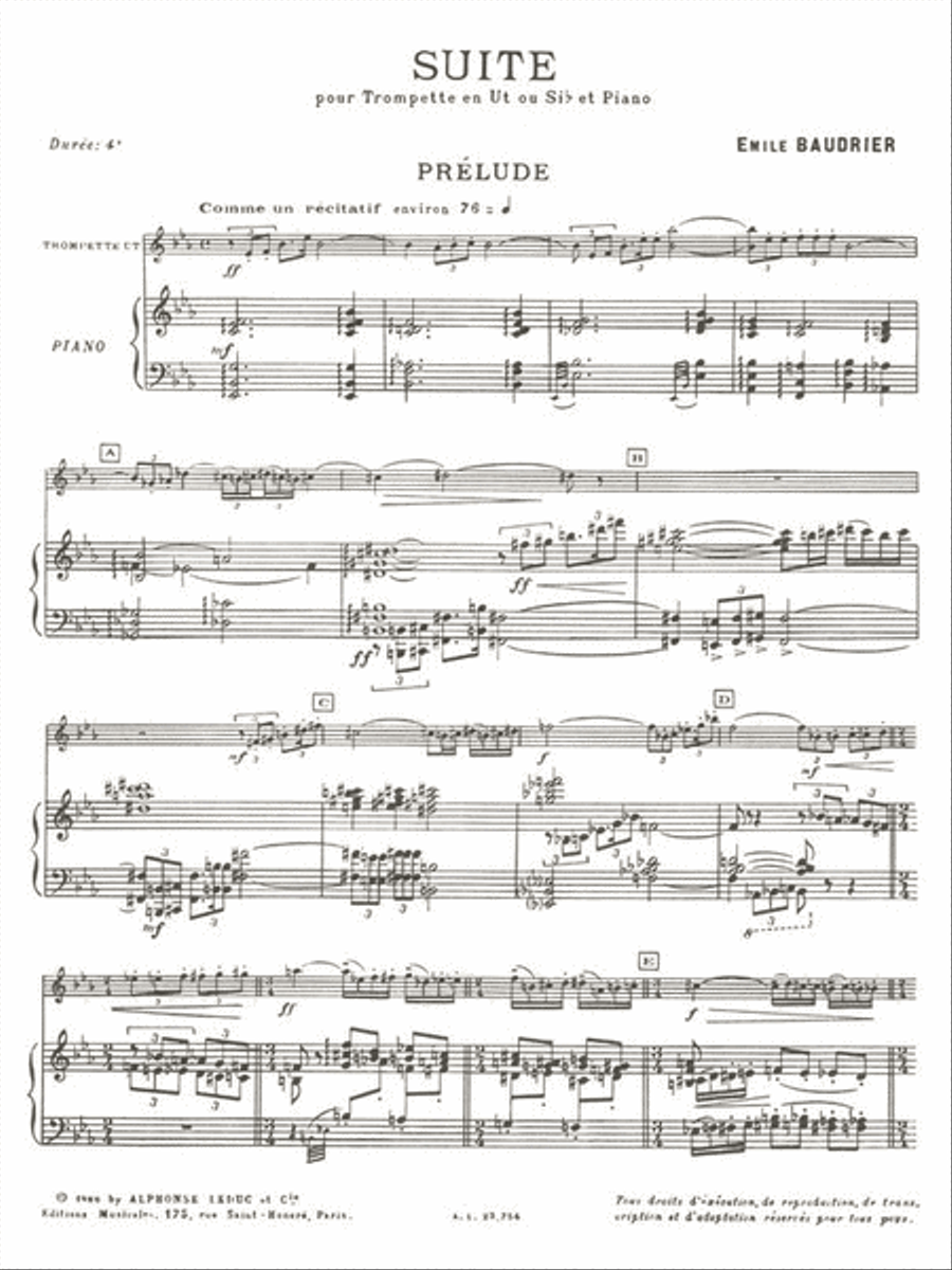 Suite (trumpet & Piano) Trumpet Solo scores gallery preview page 2