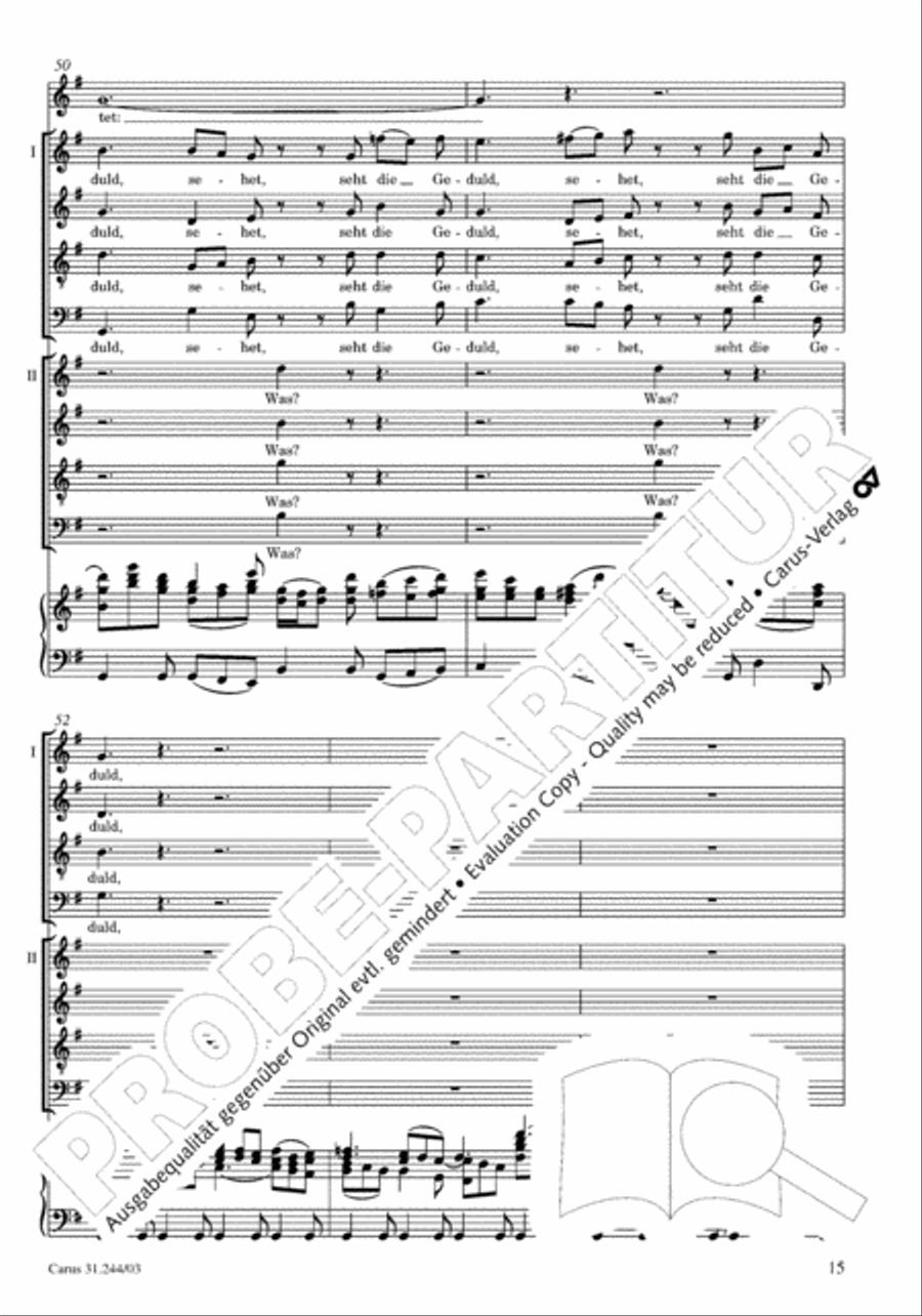 St. Matthew Passion (Matthaus-Passion) 4-Part scores gallery preview page 16