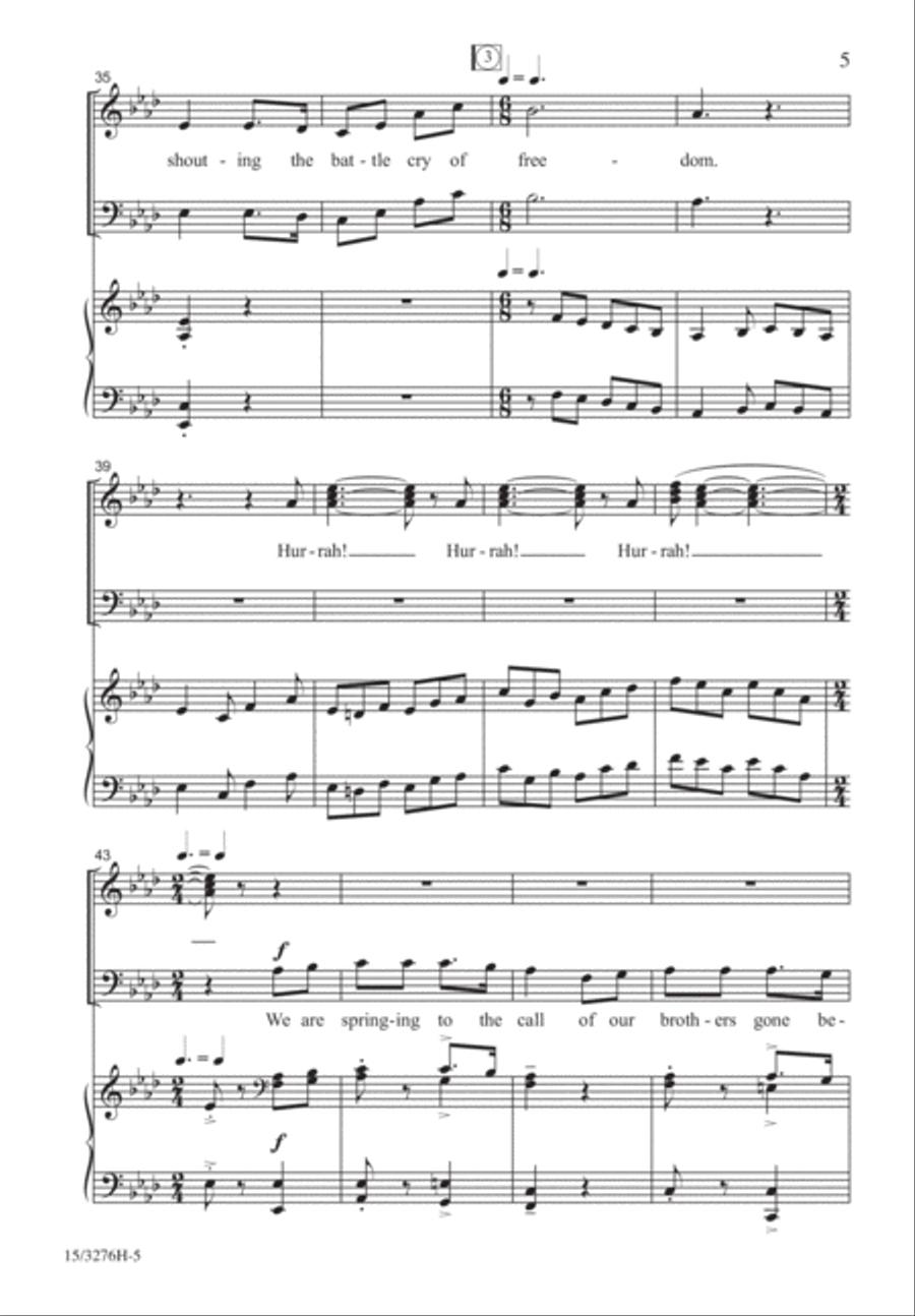 Battle Cry of Freedom 4-Part scores gallery preview page 5