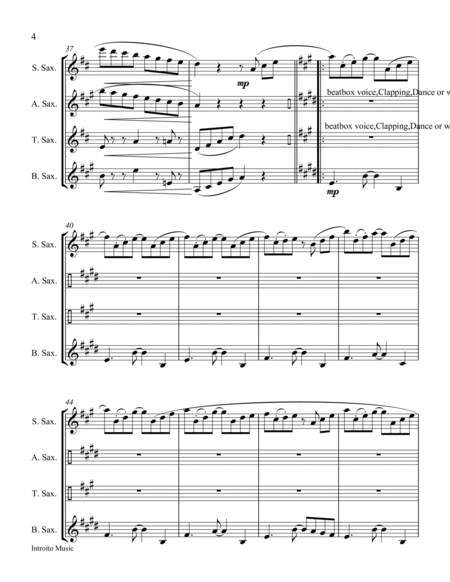 Tíco-Tíco for Saxophone Quartet image number null