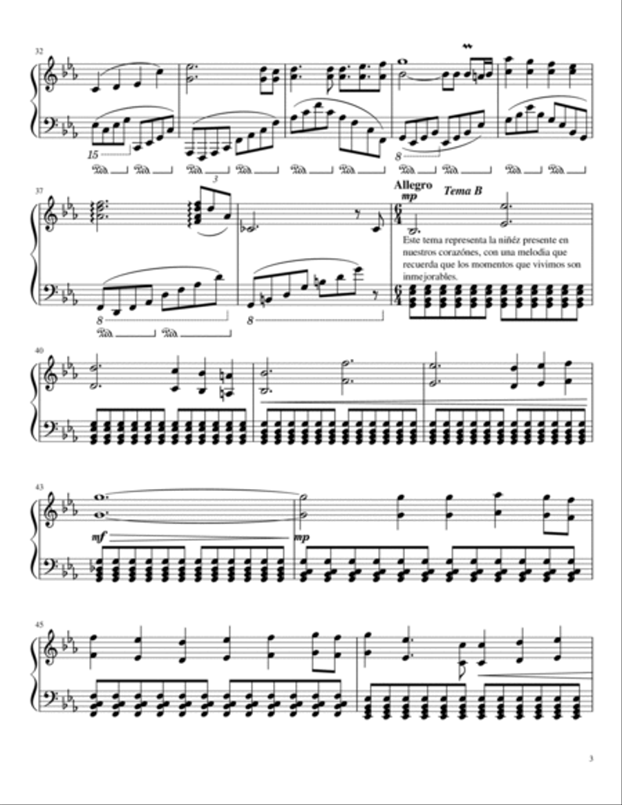 Batallas en lluvia Batallas en lluvia Piano Solo scores gallery preview page 3