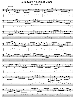 Book cover for Bach - Cello Suite N.2 (Complete): Arranged for Electric Bass