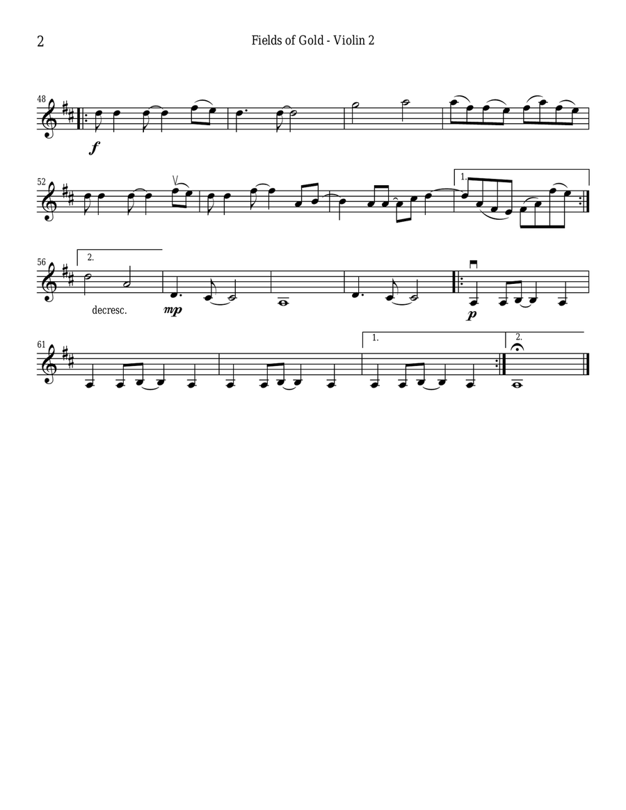 Fields Of Gold String Quartet scores gallery preview page 4