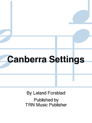 Book cover for Canberra Settings