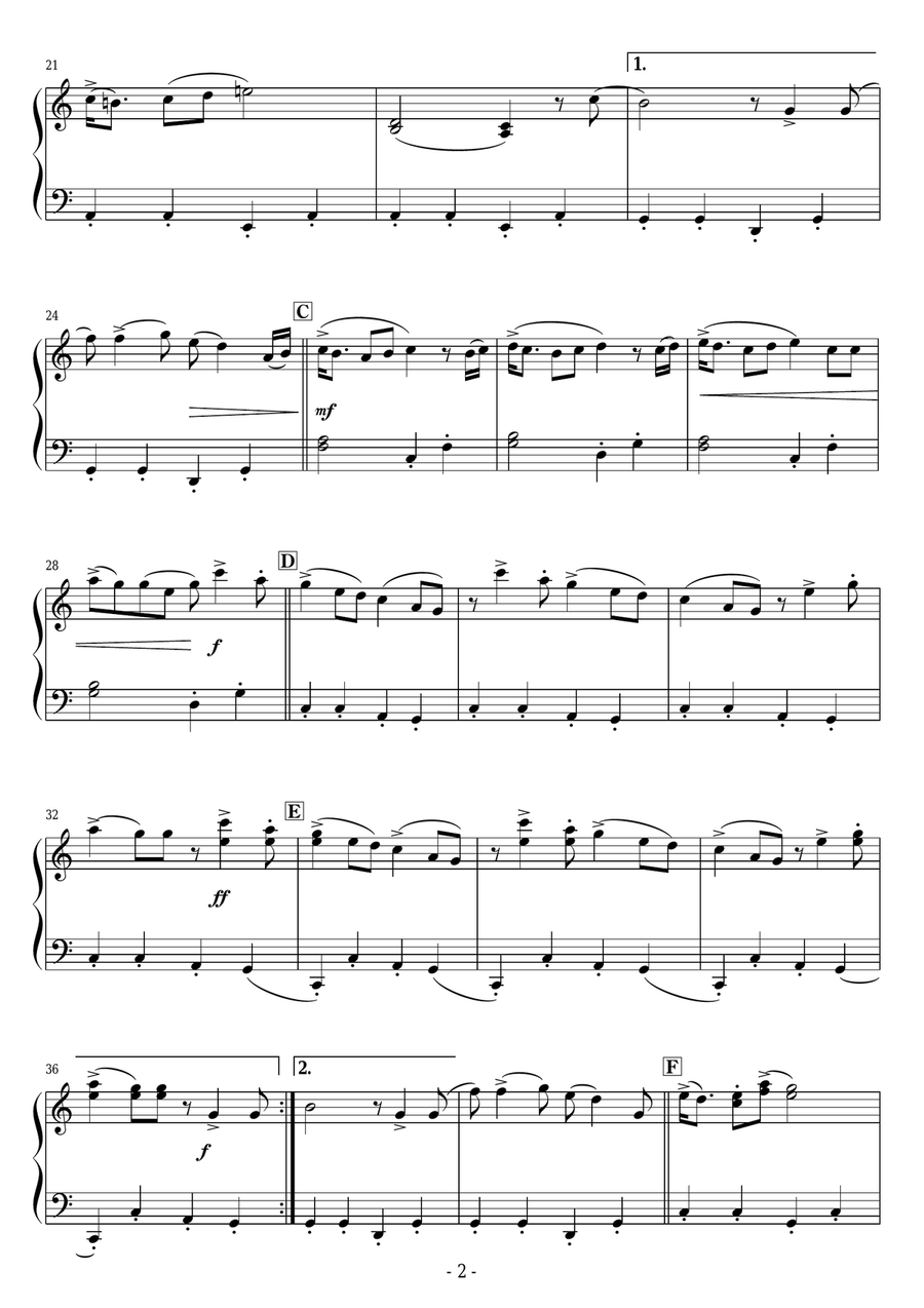 Happy Birthday Happy Birthday Easy Piano scores gallery preview page 2