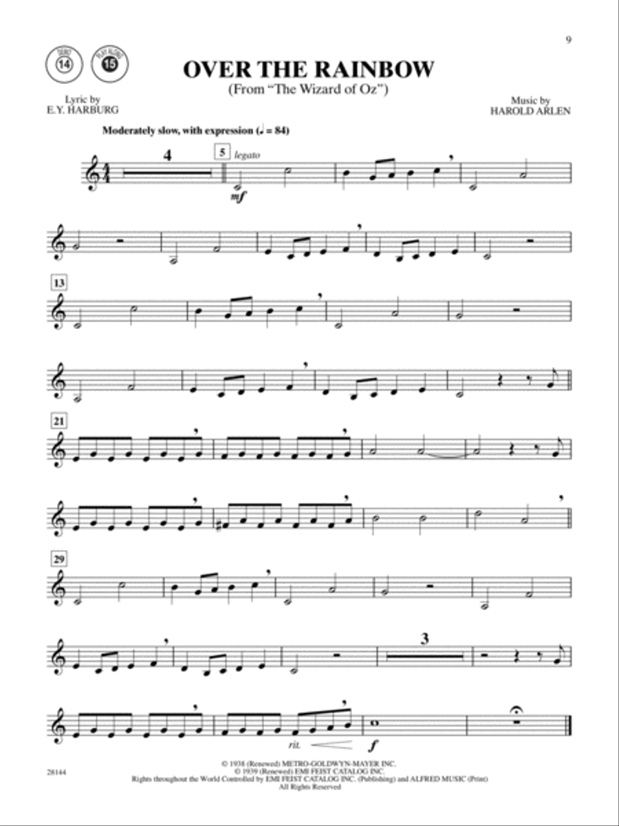 Easy Popular Movie Instrumental Solos Clarinet Solo scores gallery preview page 3
