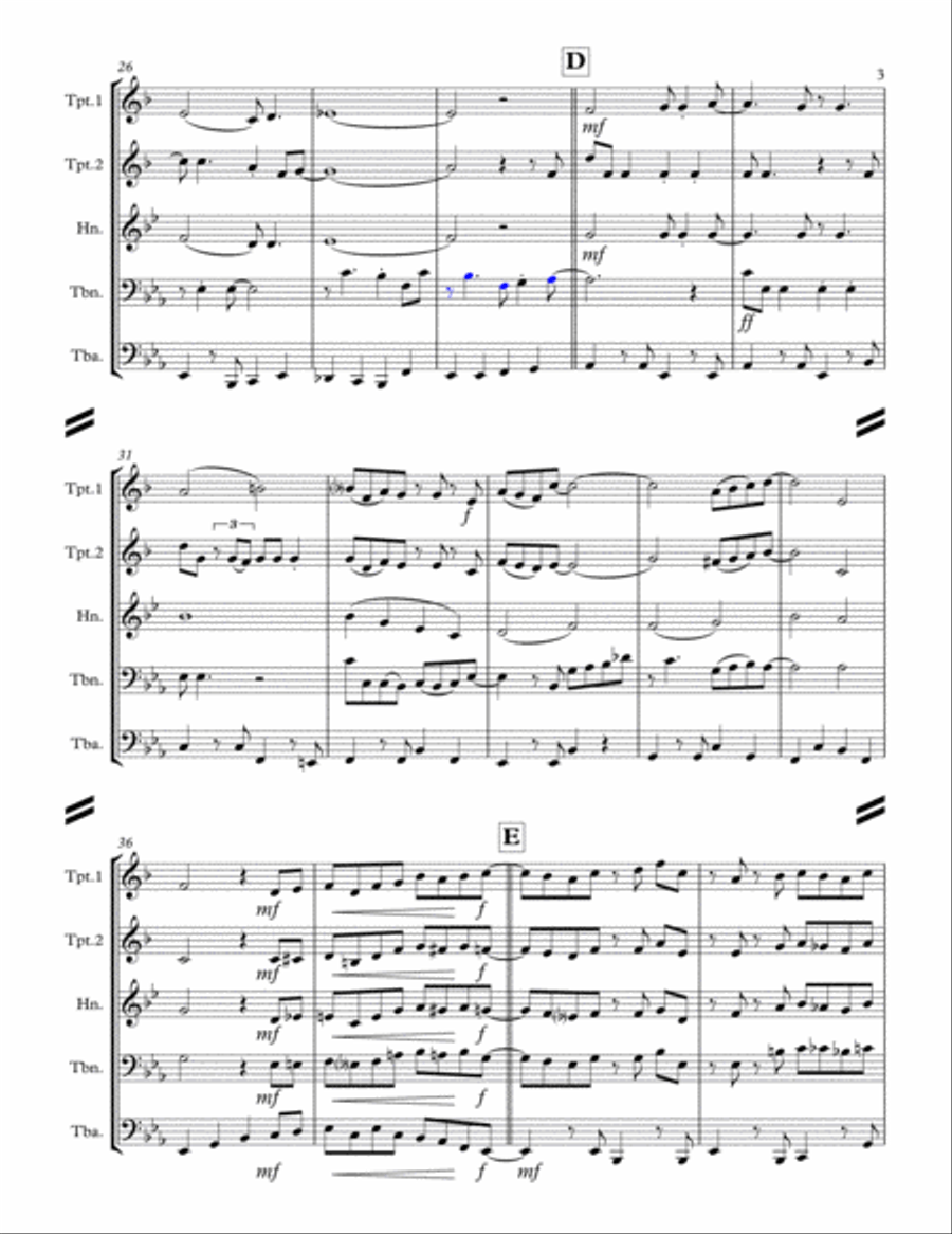 Baby, It's Cold Outside Brass Ensemble scores gallery preview page 4
