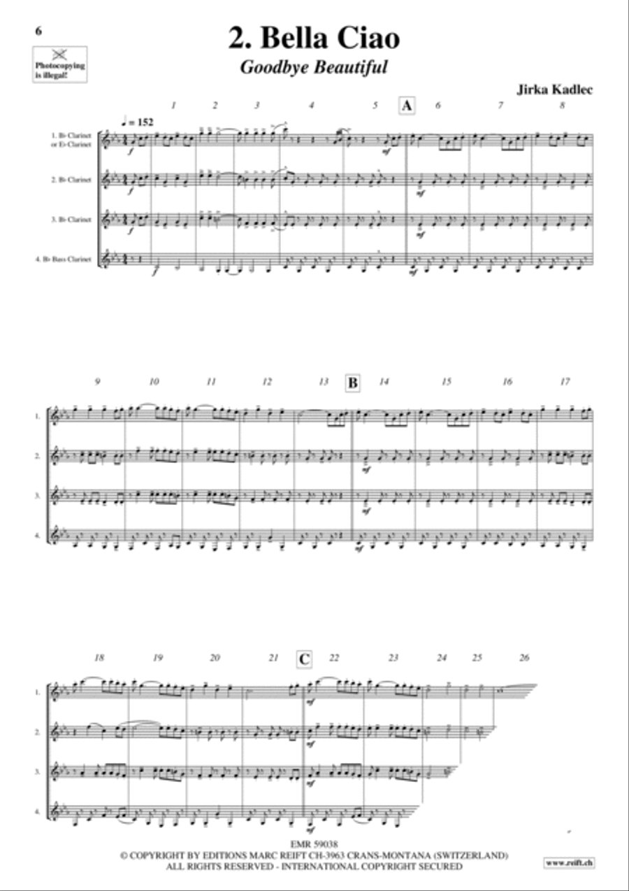 Clarinet Quartet Collection Volume 1 Clarinet Quartet scores gallery preview page 4