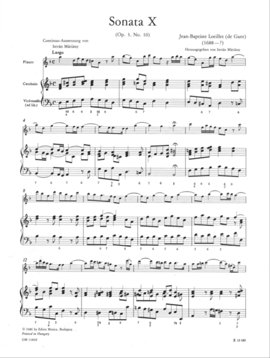 Sonatas 10-12 Flute Solo scores gallery preview page 2