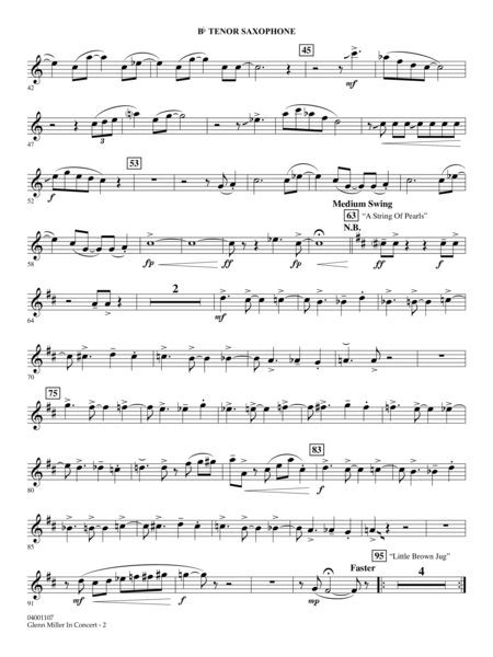 Glenn Miller In Concert (arr. Paul Murtha) - Bb Tenor Saxophone