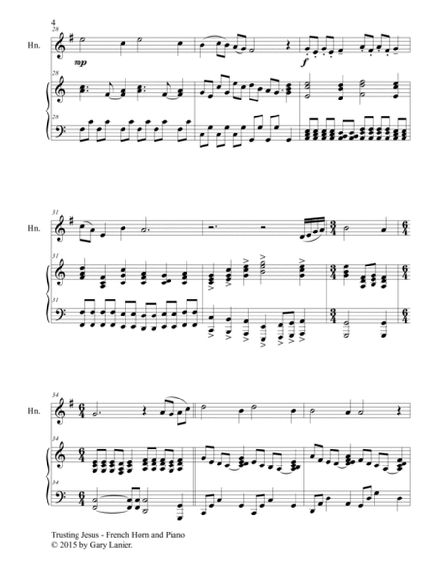 TRUSTING JESUS (Duet – French Horn and Piano/Score and Parts) image number null