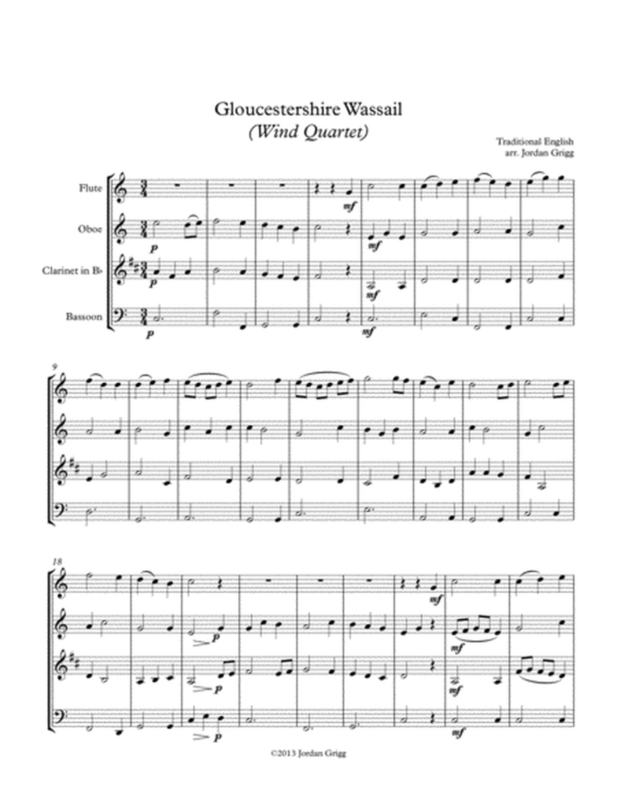 Gloucestershire Wassail (Wind Quartet) image number null