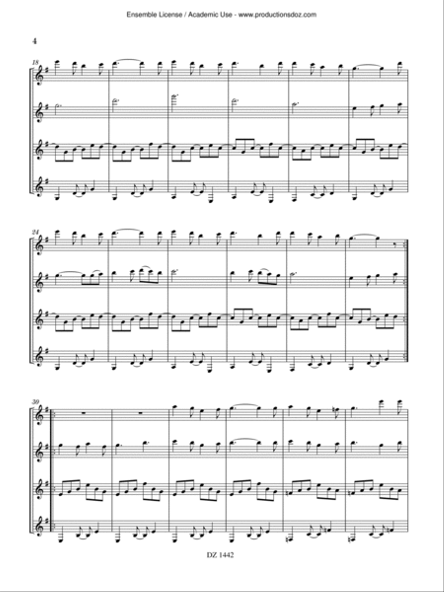 La Filla del Marxánt Guitar Ensemble scores gallery preview page 4