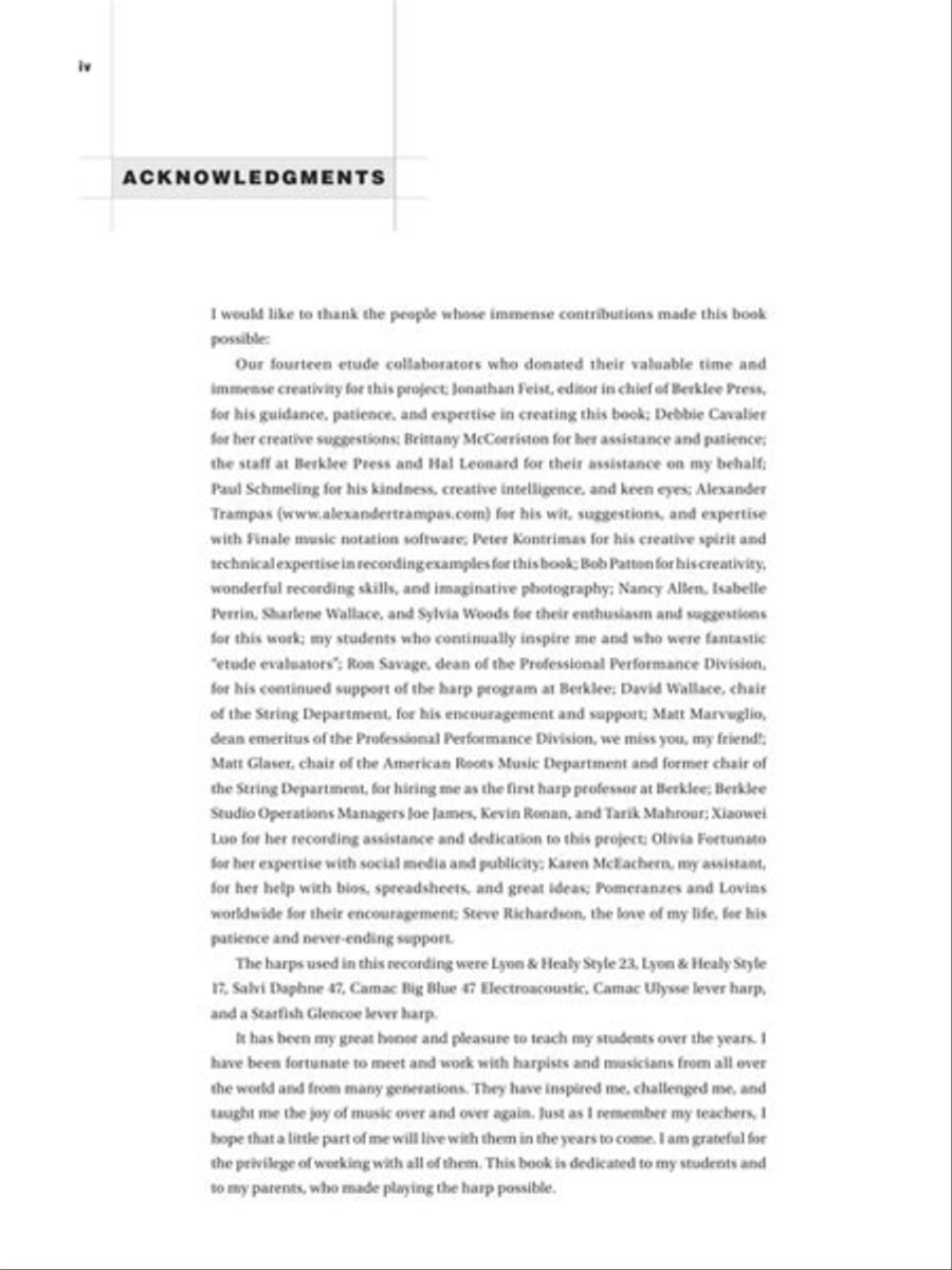 Contemporary Etudes for Harp Harp scores gallery preview page 4