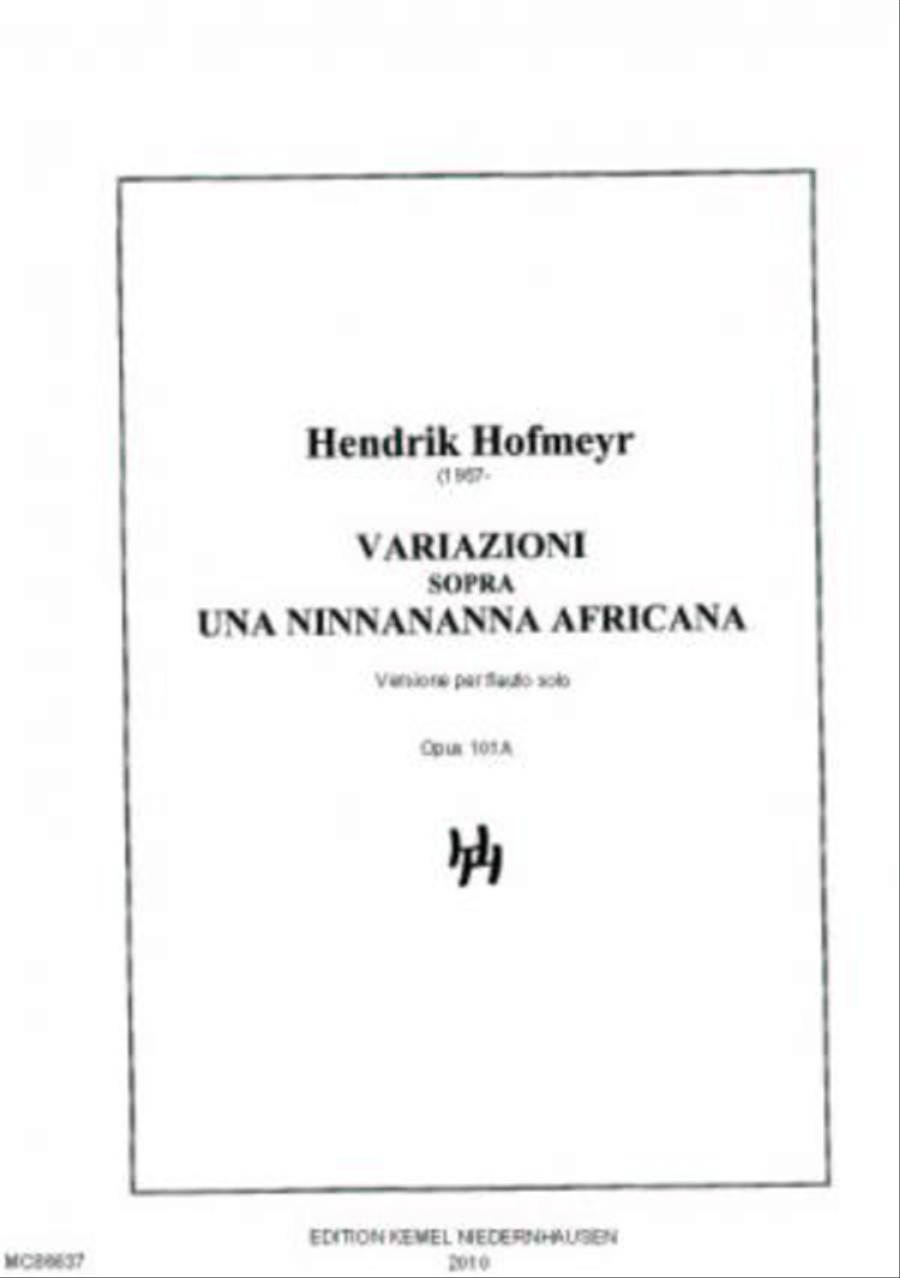 Variazioni sopra una ninnananna africana Flute Solo scores gallery preview page 1