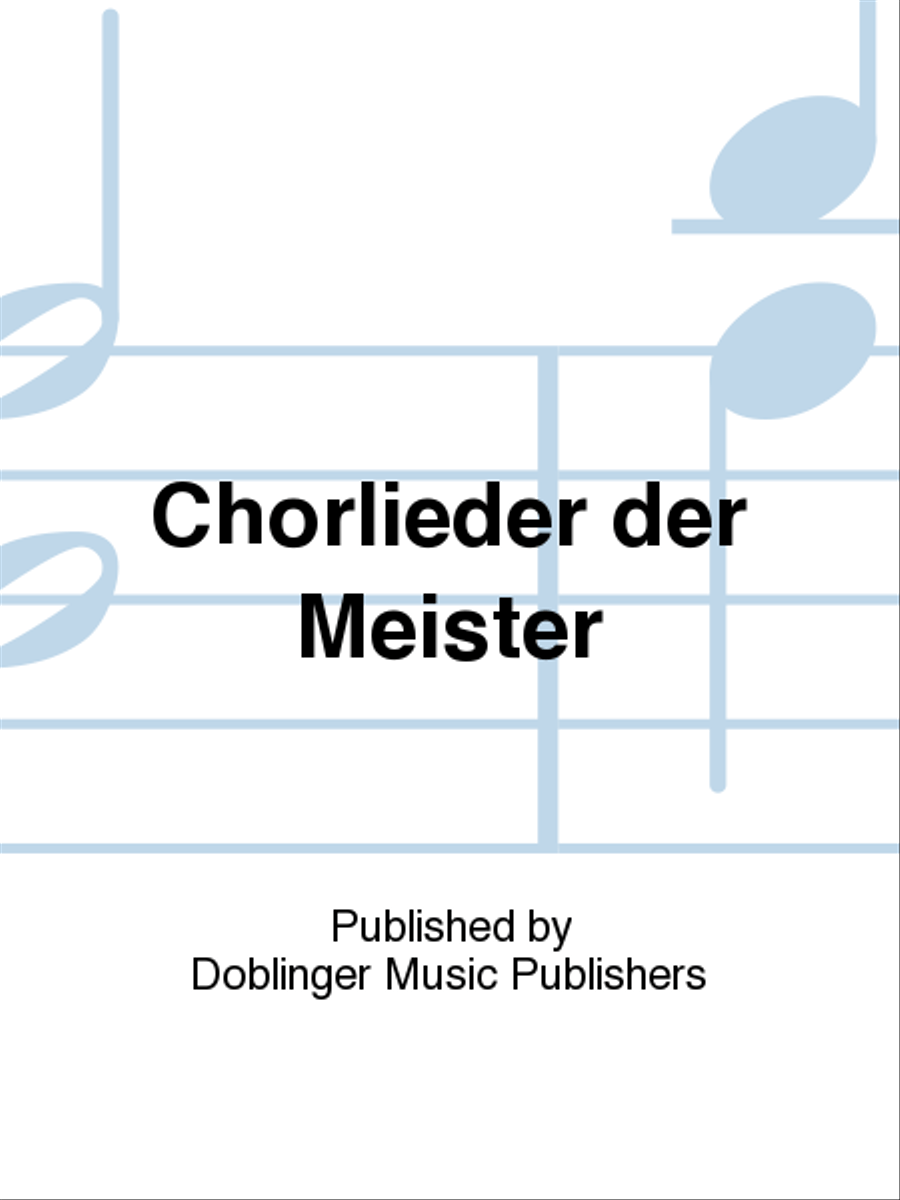 Chorlieder der Meister Chorlieder der Meister A Cappella scores gallery preview page 1