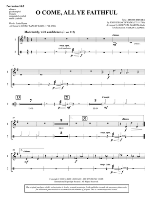 O Come, All Ye Faithful (from Carols For Choir And Congregation) - Percussion 1 & 2