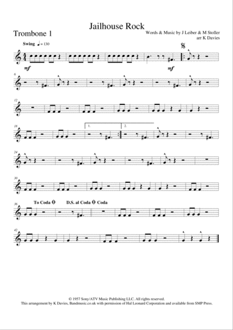 Jailhouse Rock Jailhouse Rock Small Ensemble scores gallery preview page 6