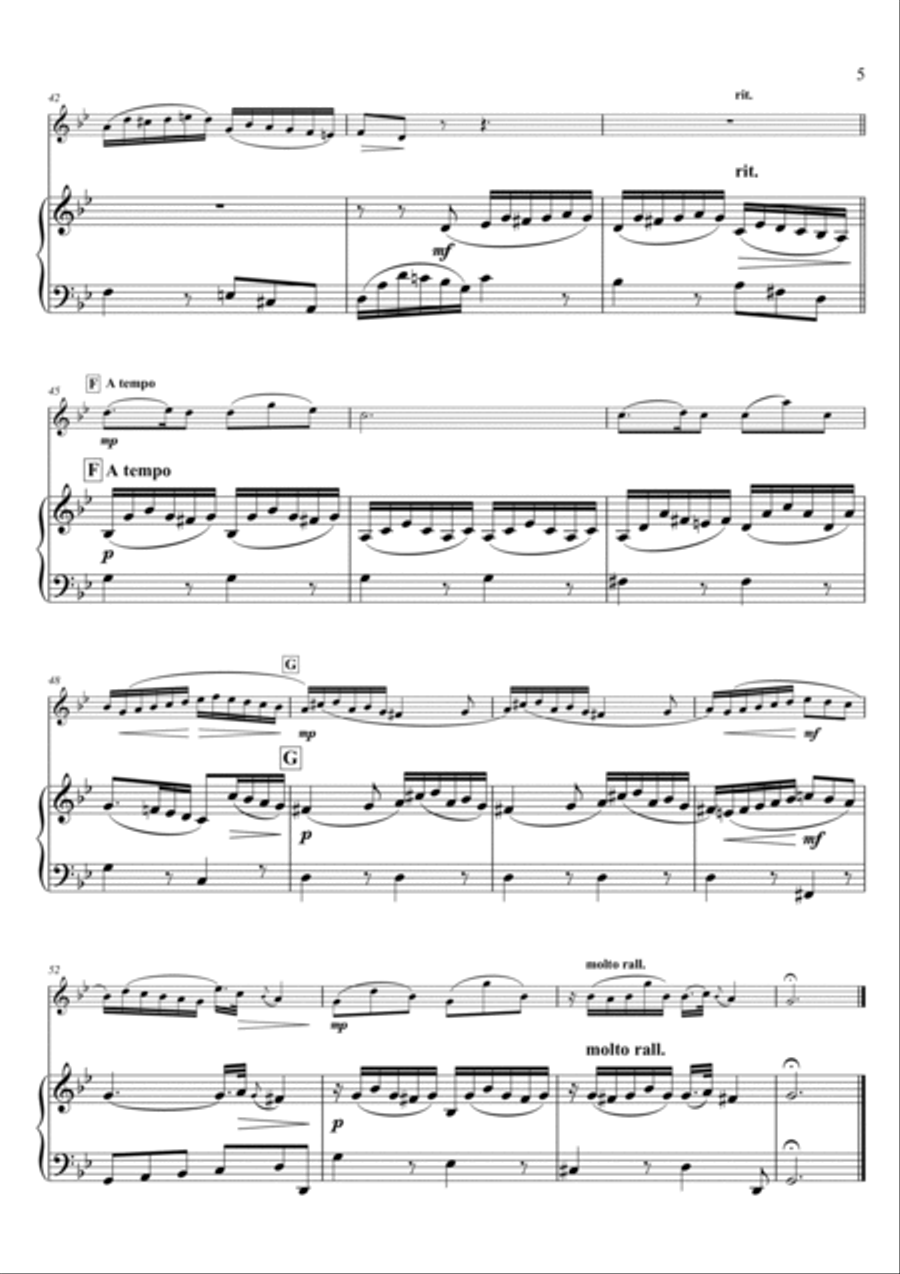 Siciliano for Flute and Piano Small Ensemble scores gallery preview page 6
