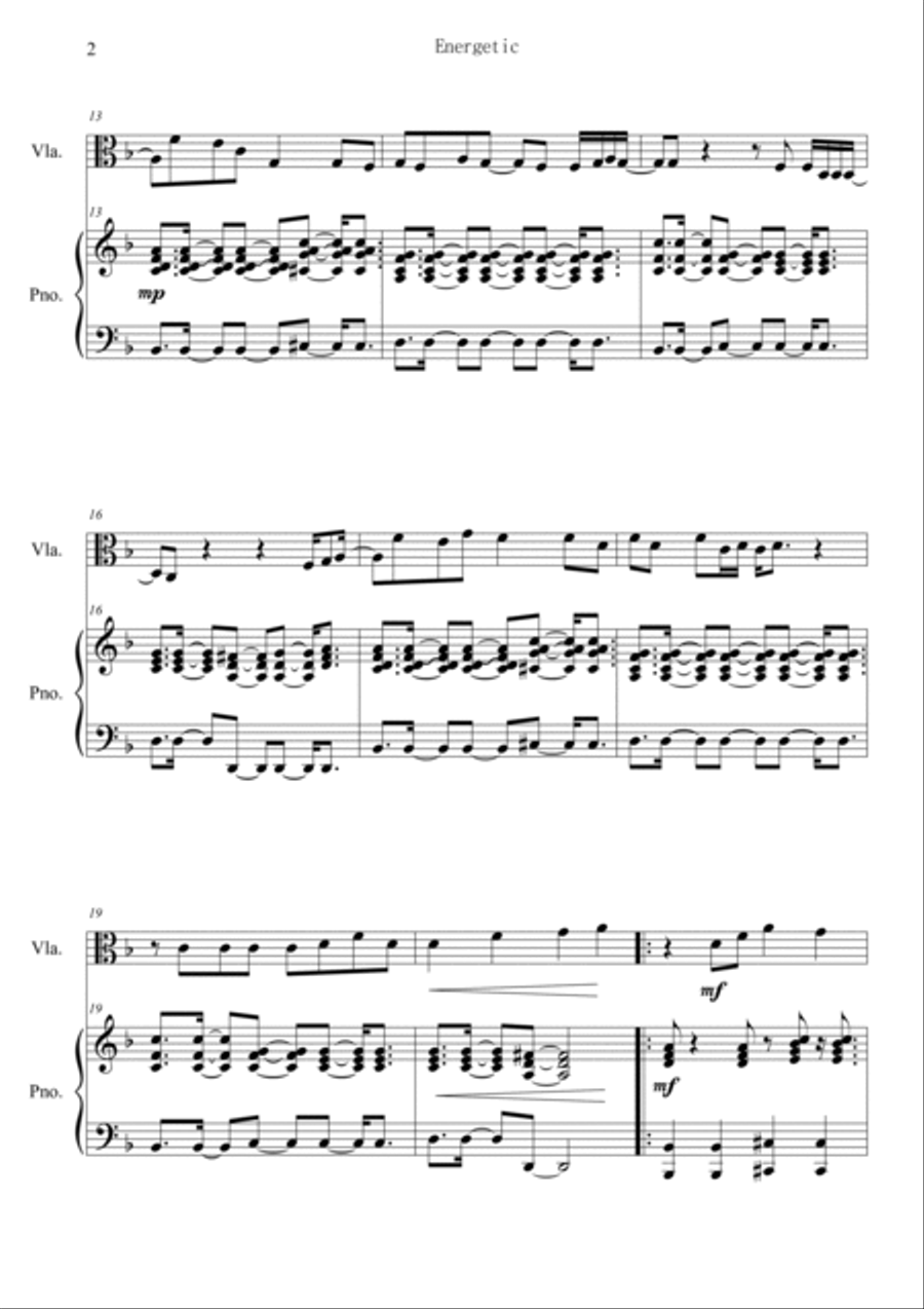 Energetic Energetic Viola scores gallery preview page 2