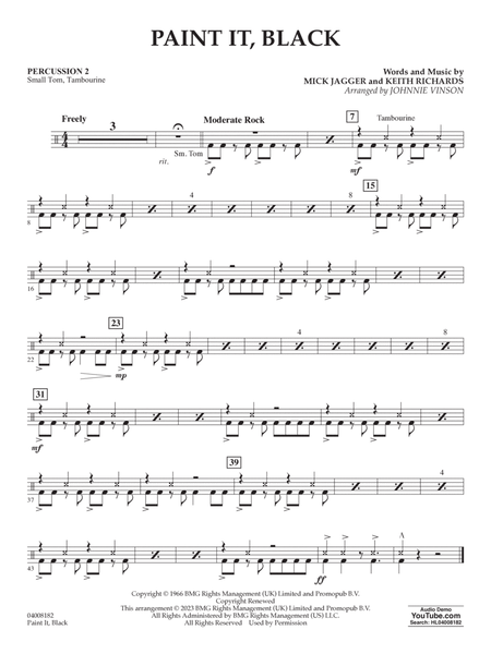 Paint It, Black (arr. Johnnie Vinson) - Percussion 2