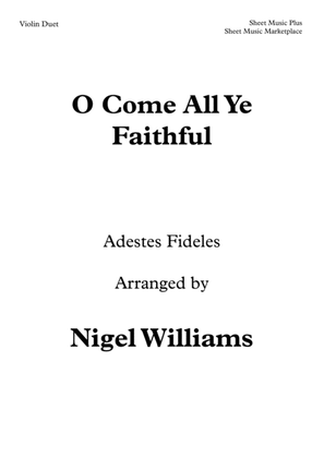 O Come All Ye Faithful, for Violin Duet