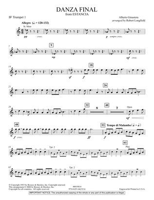 Danza Final (from "Estancia") - Bb Trumpet 1