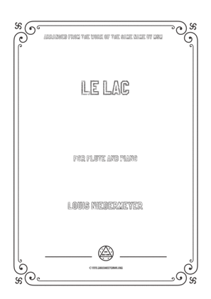 Book cover for Niedermeyer-Le lac in G Major,for Flute and Piano