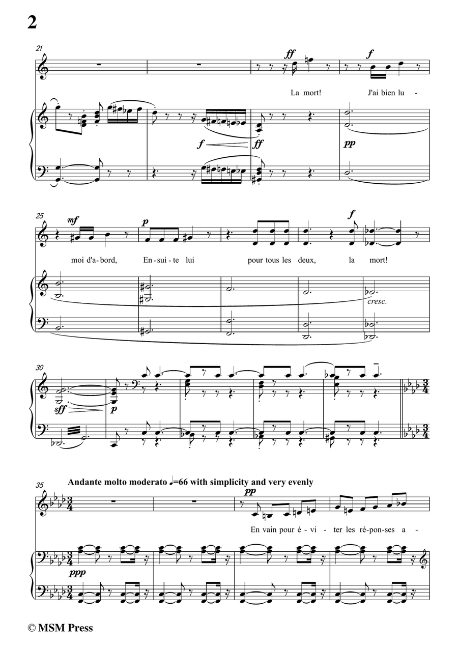 Bizet-En vain pour éviter(Card Scene),from 'Carmen',in a minor,for Voice and Piano Piano, Vocal scores gallery preview page 4