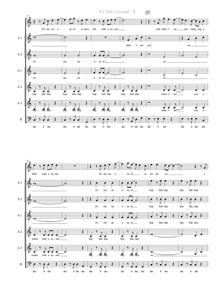 It's Not Unusual 4-Part scores gallery preview page 2