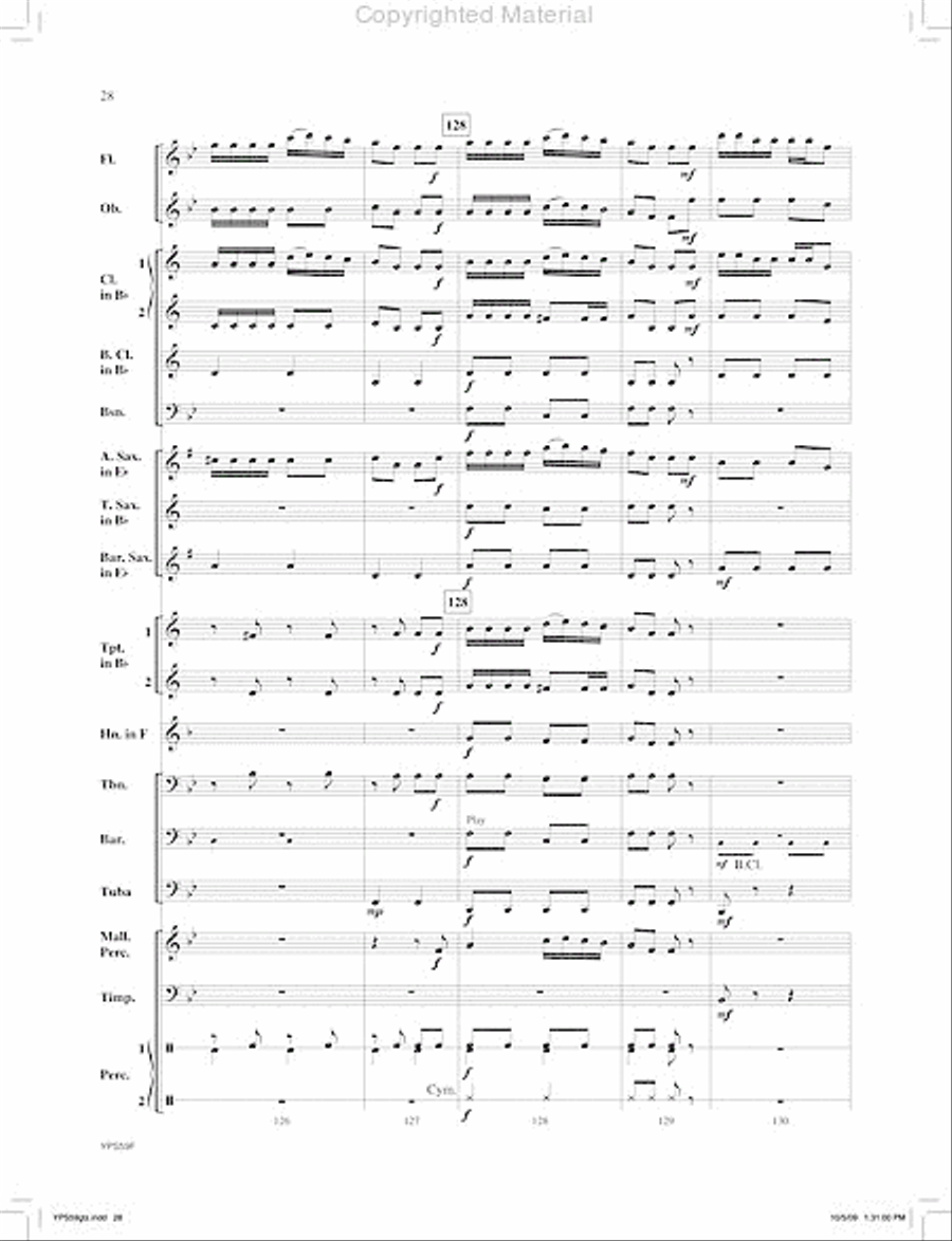 Selections from H.M.S Pianofore Concert Band scores gallery preview page 29