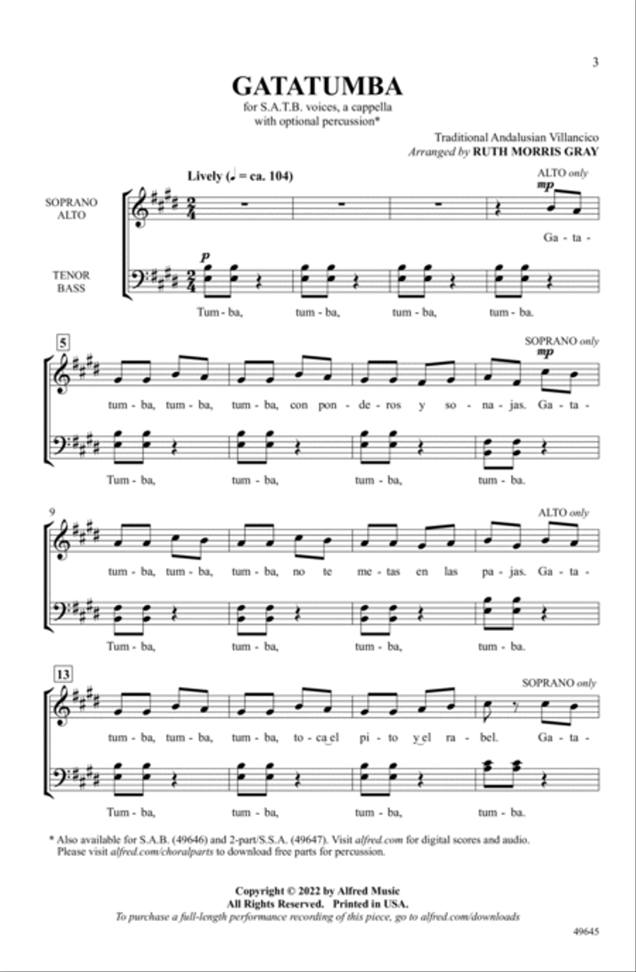 Gatatumba Choir scores gallery preview page 2