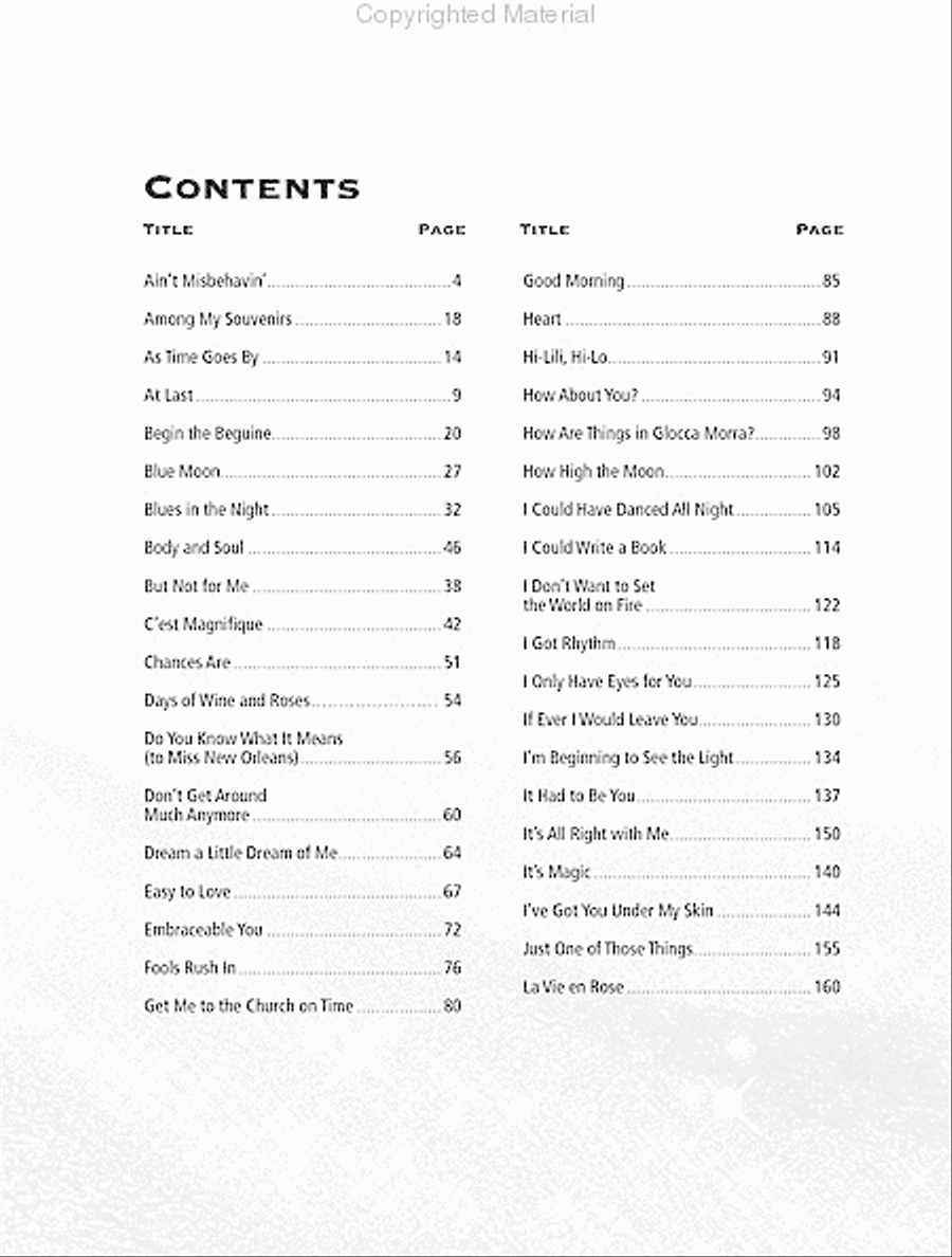 Treasury of Golden Standards Piano, Vocal, Guitar scores gallery preview page 3