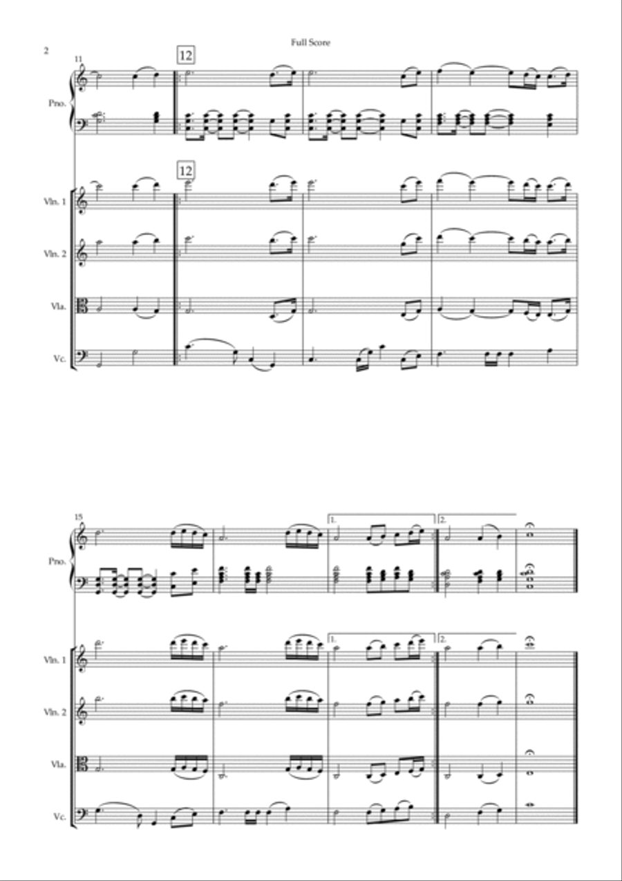 Agnus Dei Piano Quintet scores gallery preview page 2