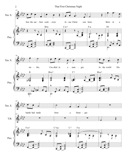 That First Christmas Night (Tenor Solo & SATB) (Alternate Version) image number null