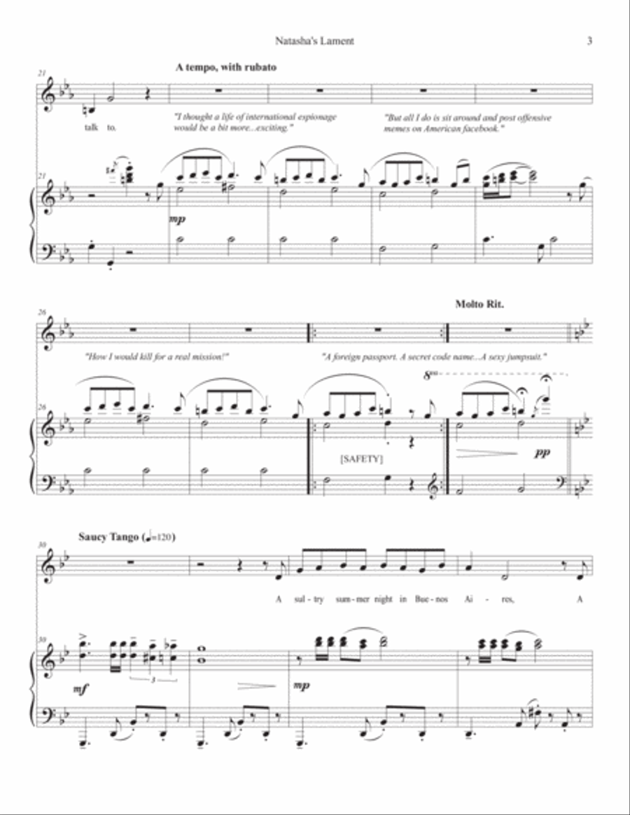 Natasha's Lament Natasha's Lament Voice Solo scores gallery preview page 3