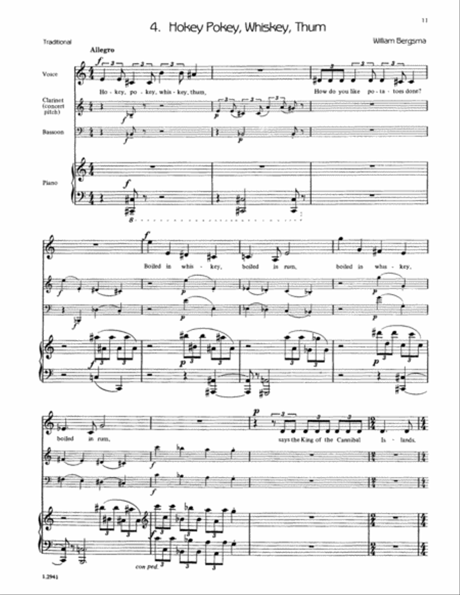 Four Songs Four Songs Bassoon scores gallery preview page 14
