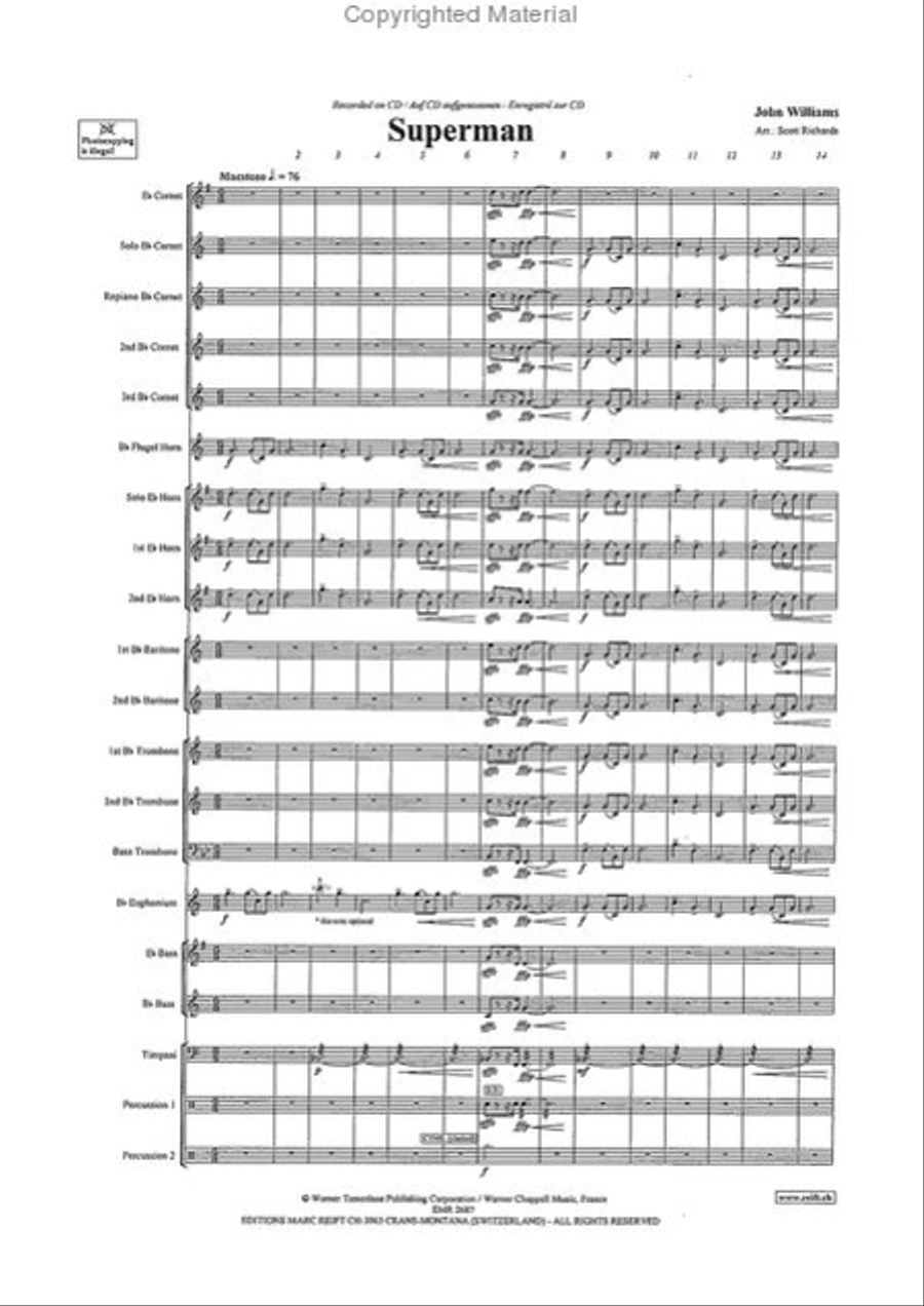 Superman Brass Band scores gallery preview page 3