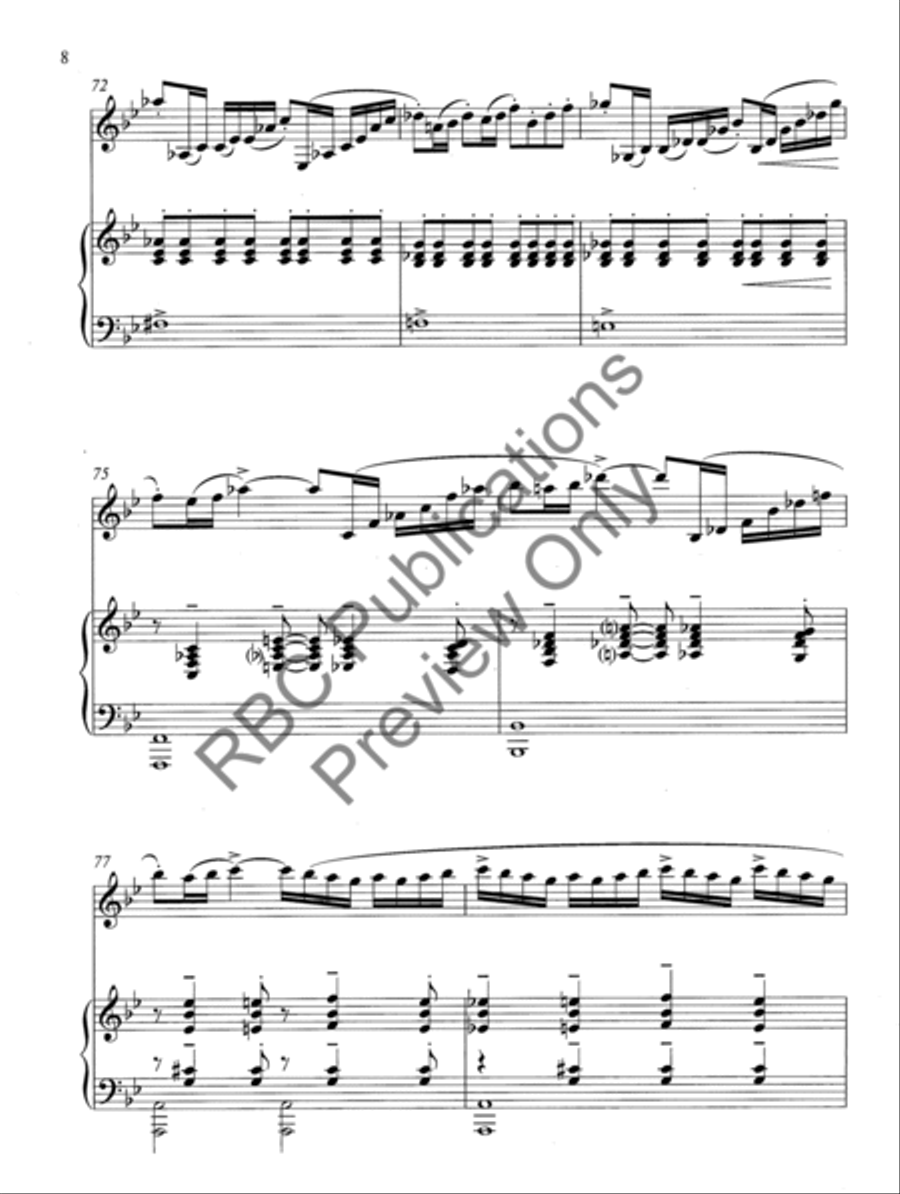 Clarinet Concerto Choir scores gallery preview page 11
