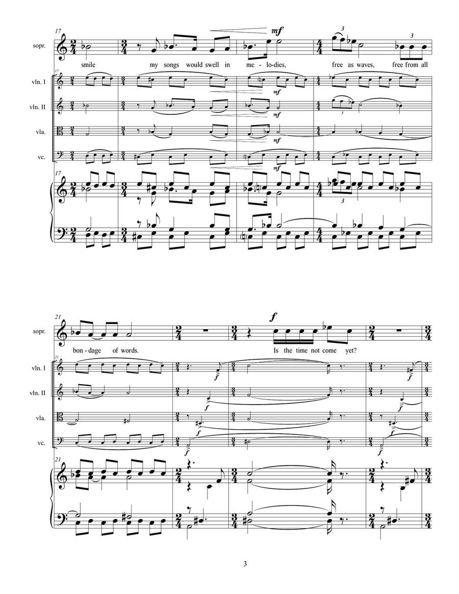 Four Song Offerings (2020) String Quartet scores gallery preview page 5
