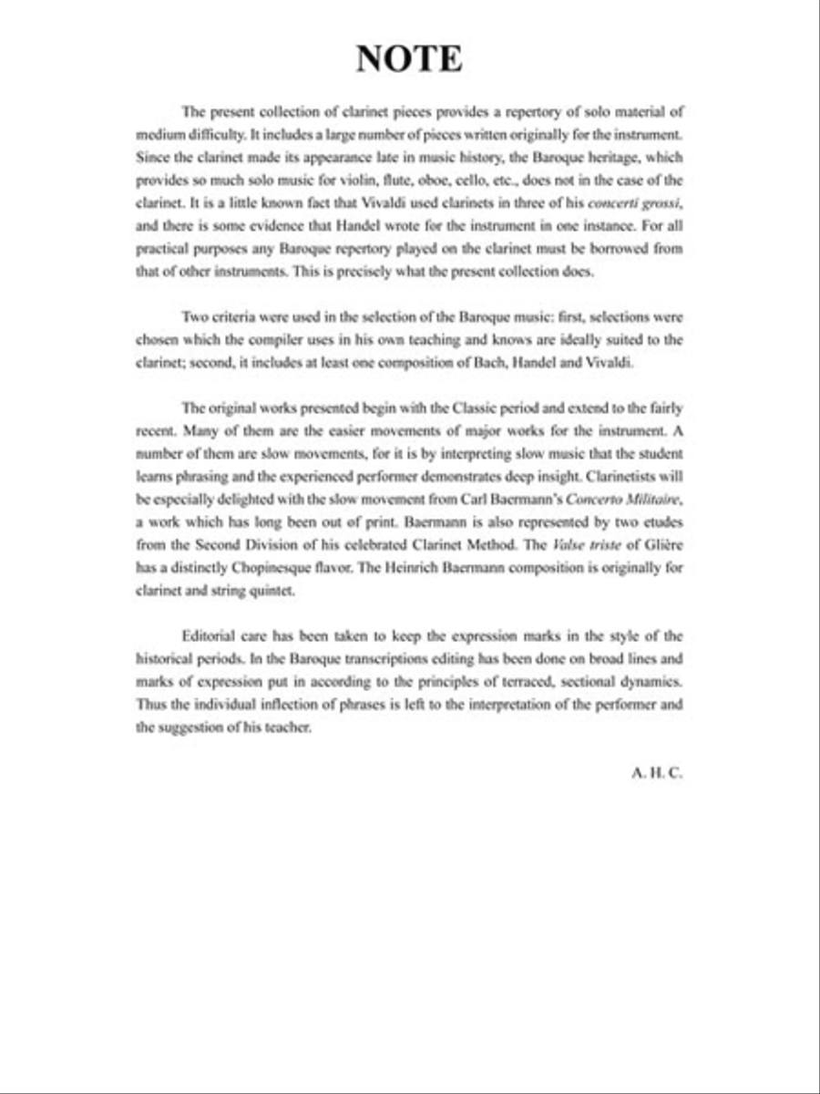 Solos for the Clarinet Player Clarinet Solo scores gallery preview page 4