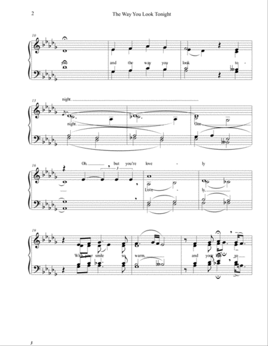 The Way You Look Tonight 4-Part scores gallery preview page 2