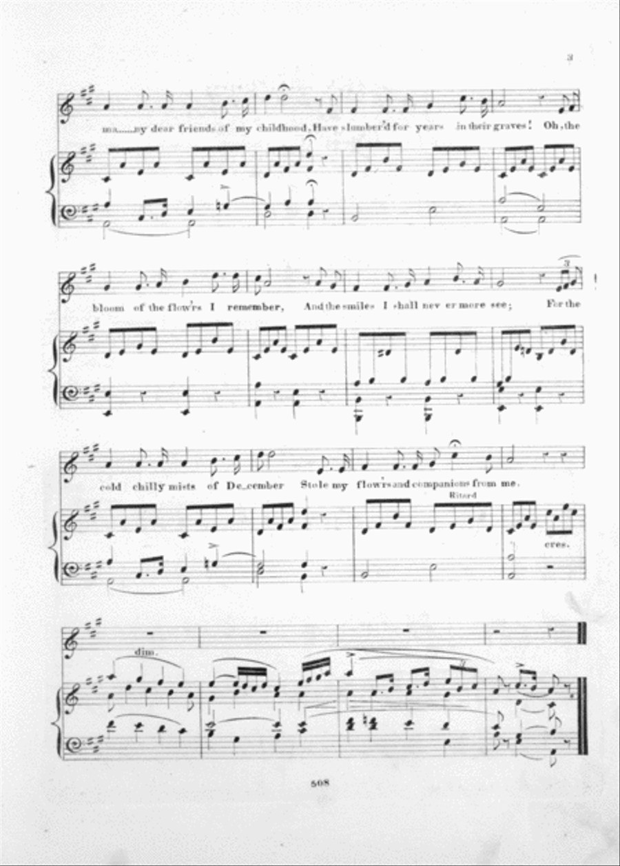 Melodies of the Harmoneons. Faded Flowers Voice scores gallery preview page 3