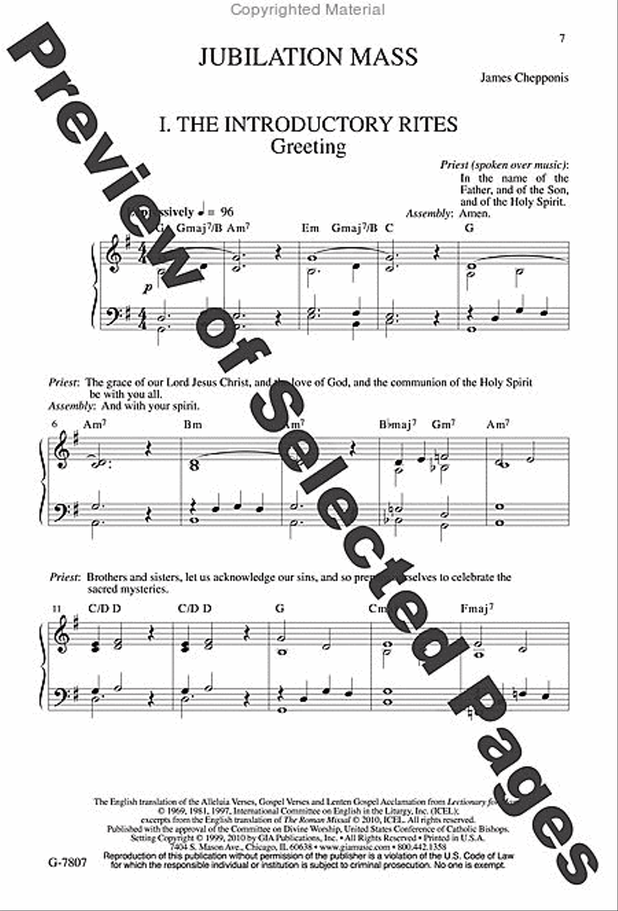 Jubilation Mass - Choral / Accompaniment edition 4-Part scores gallery preview page 2