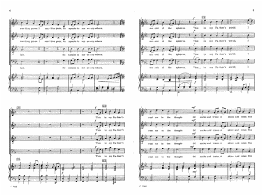 This Is My FatherS World 4-Part scores gallery preview page 4