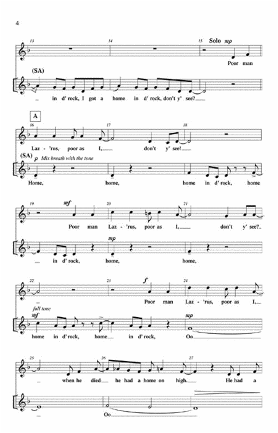 Home in d'Rock Home in d'Rock 4-Part scores gallery preview page 3