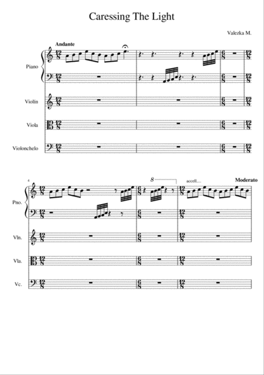 Caressing The Light Caressing The Light Chamber Orchestra scores gallery preview page 1