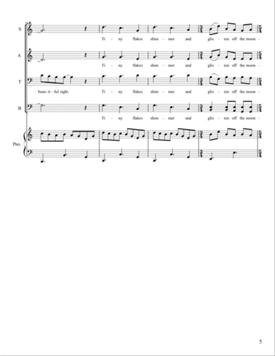 Snow 4-Part scores gallery preview page 5